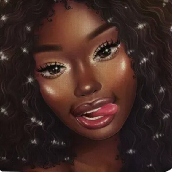 Pretty Sparkle African Ethnic Teen Black Girl Large Everyday Fabric Tote - Picture 3 of 6